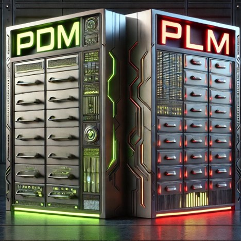 An illustration of futuristic servers equipped with drawers and intricate panel details, visually emphasizing data organization and management.