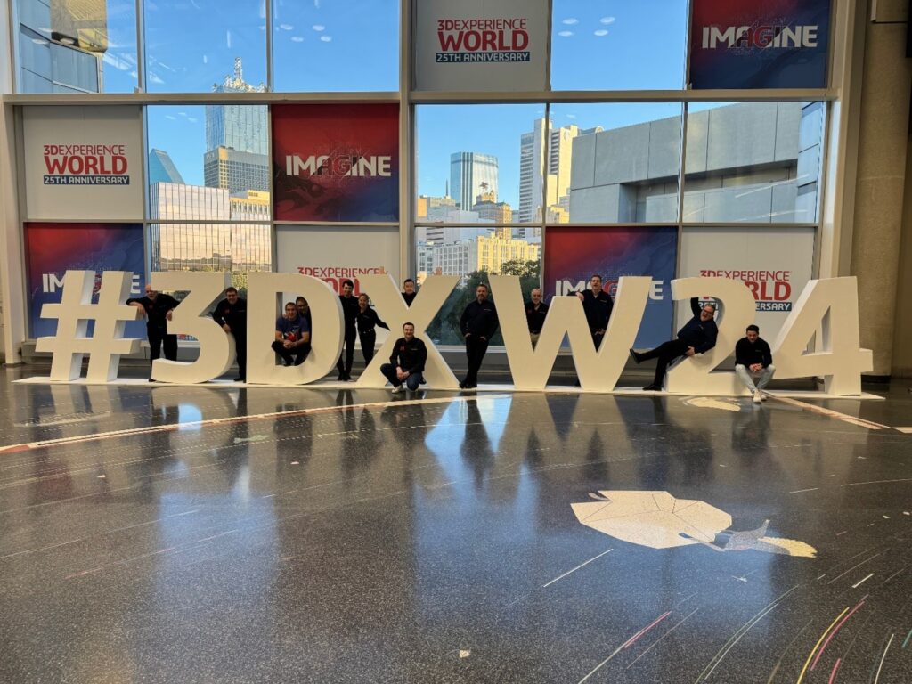 The Solidxperts team poses in the main hall at 3DEXPERIENCE World 2024