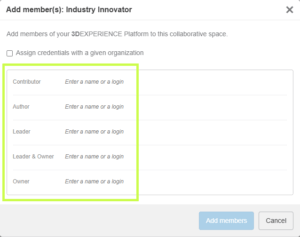 Collaborative Spaces in 3DEXPERIENCE - Add Members