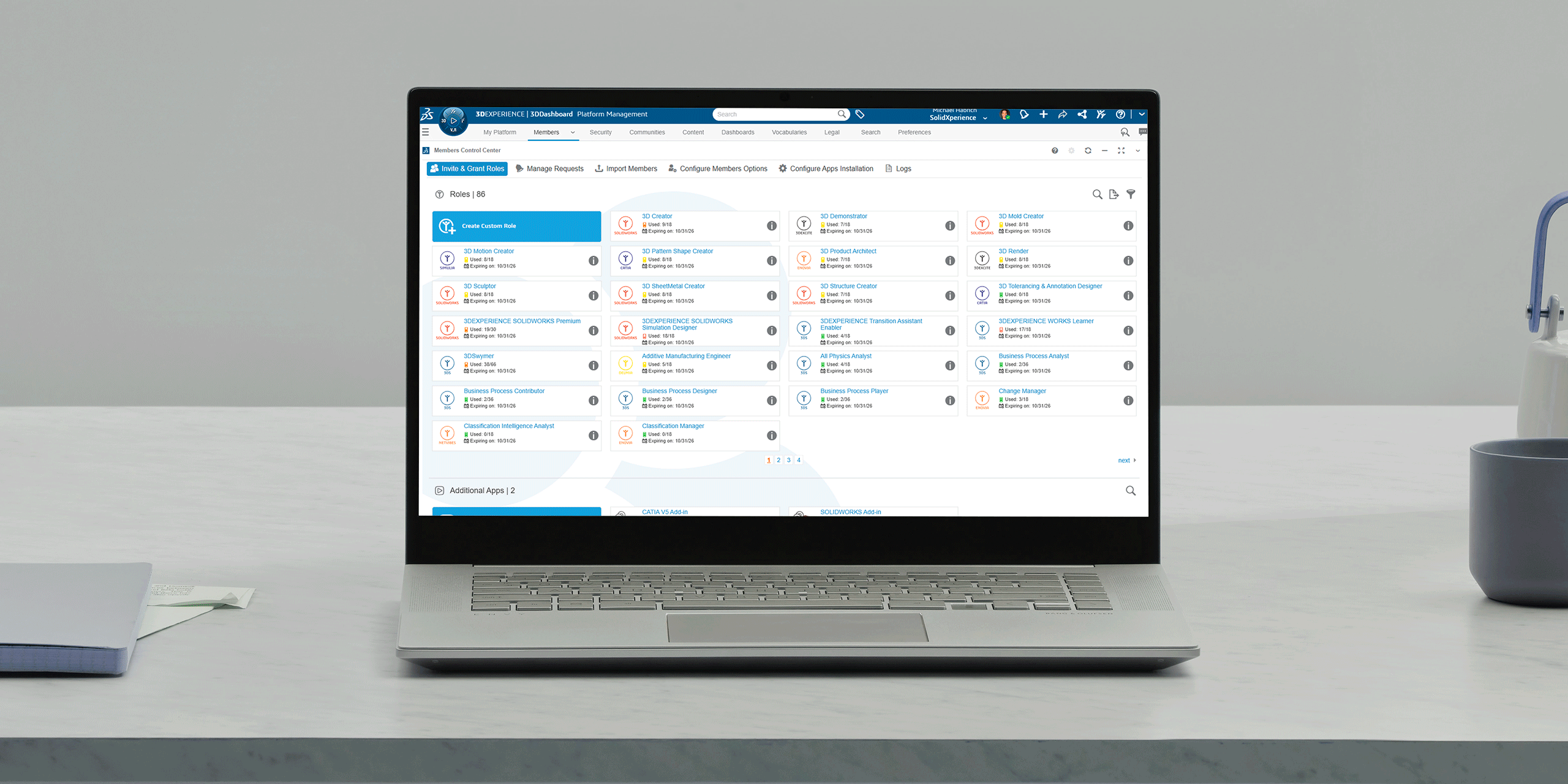 Gestion des rôles sur la plateforme 3DEXPERIENCE