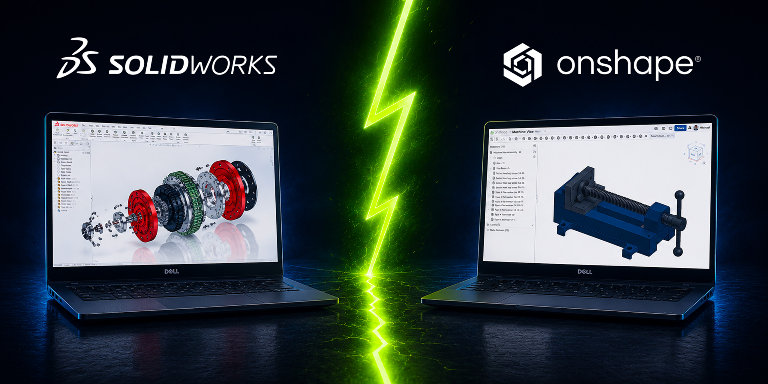 SOLIDWORKS Design vs. Onshape : Quelle plateforme CAO choisir pour votre équipe?