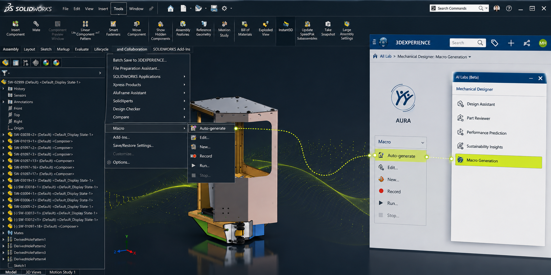 Génération automatique de macros dans SOLIDWORKS