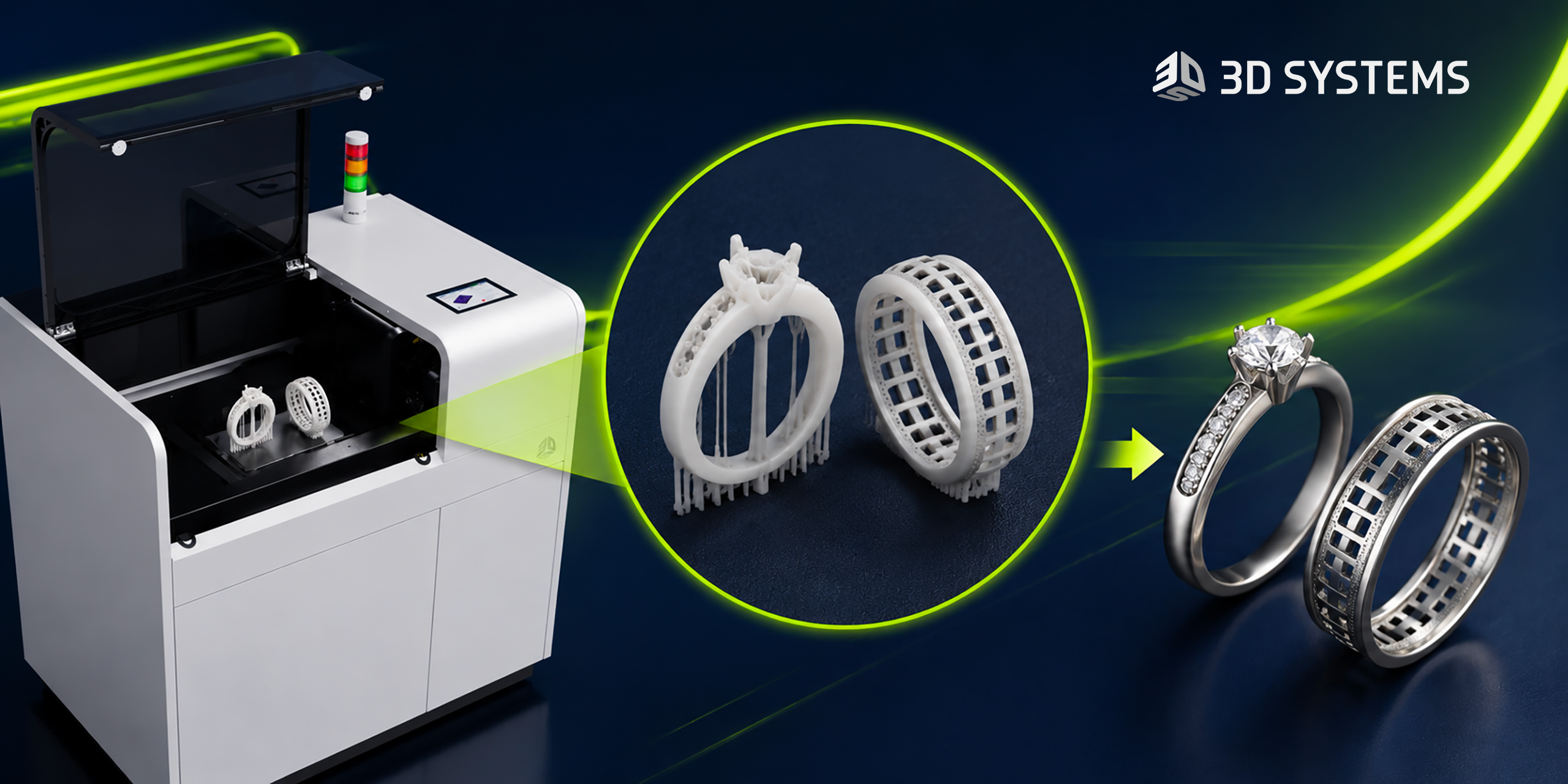 Impression 3D MJP pour la joaillerie : de la CAO au modèle en cire