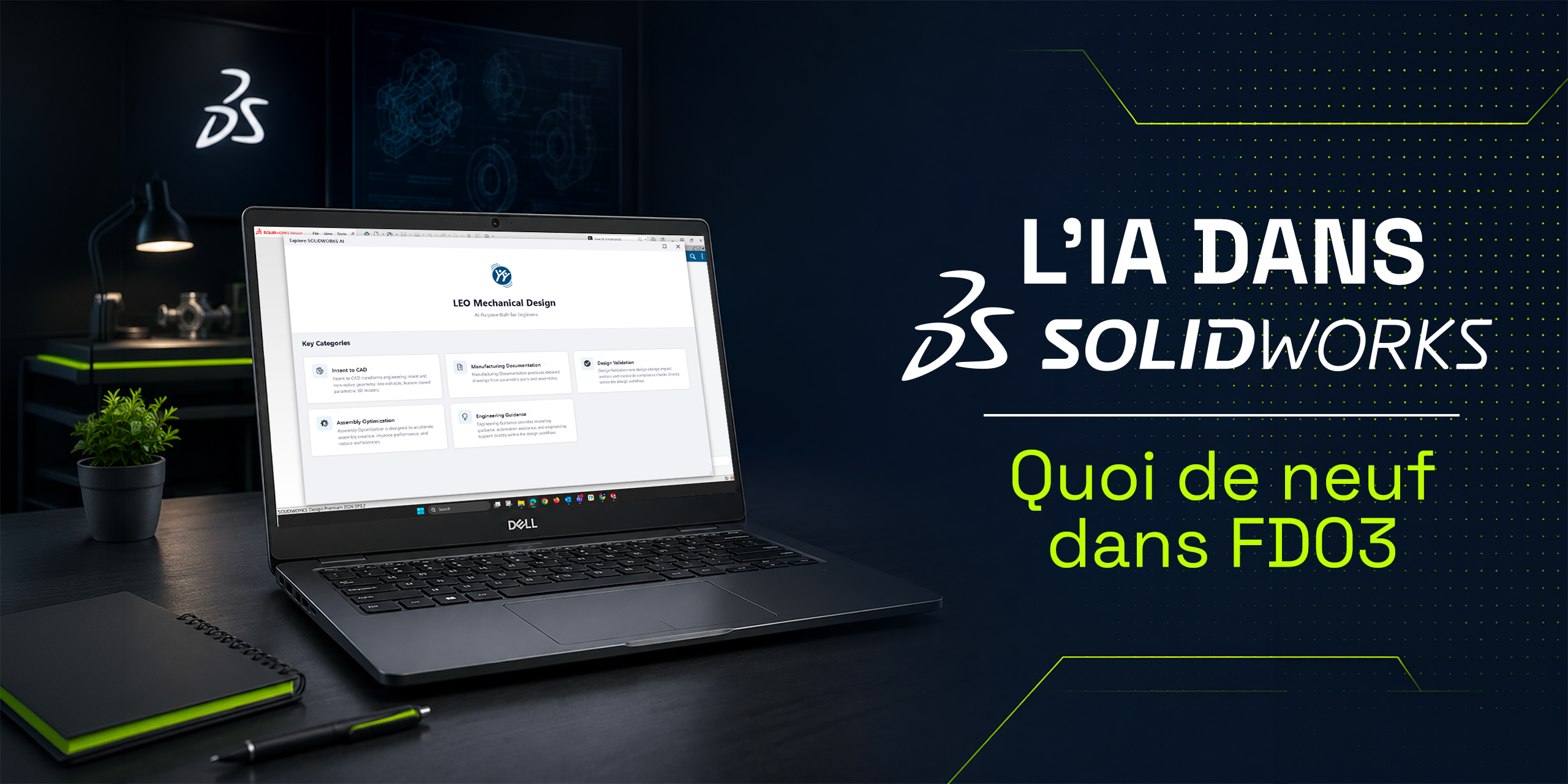 L&rsquo;IA dans SOLIDWORKS : Quoi de neuf avec FD03?